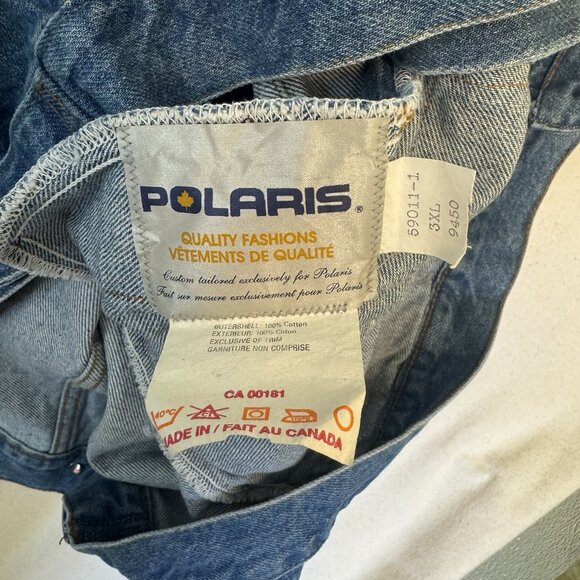VTG Embossed Denim Trucker Jean Jacket Polaris ATV Snowmobile Mens XXL USA - Picture 12 of 12